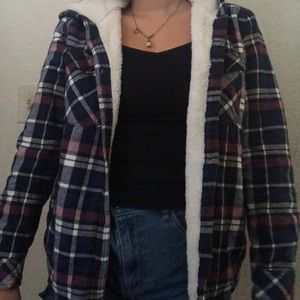 Furry Winter Flannel Hoodie